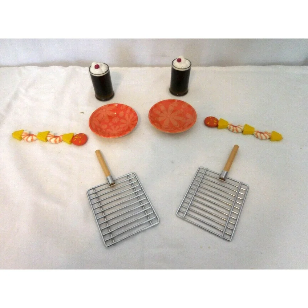 American Girl Julies Birthday‎ Goodies Grill tops Kabobs Floats Plates